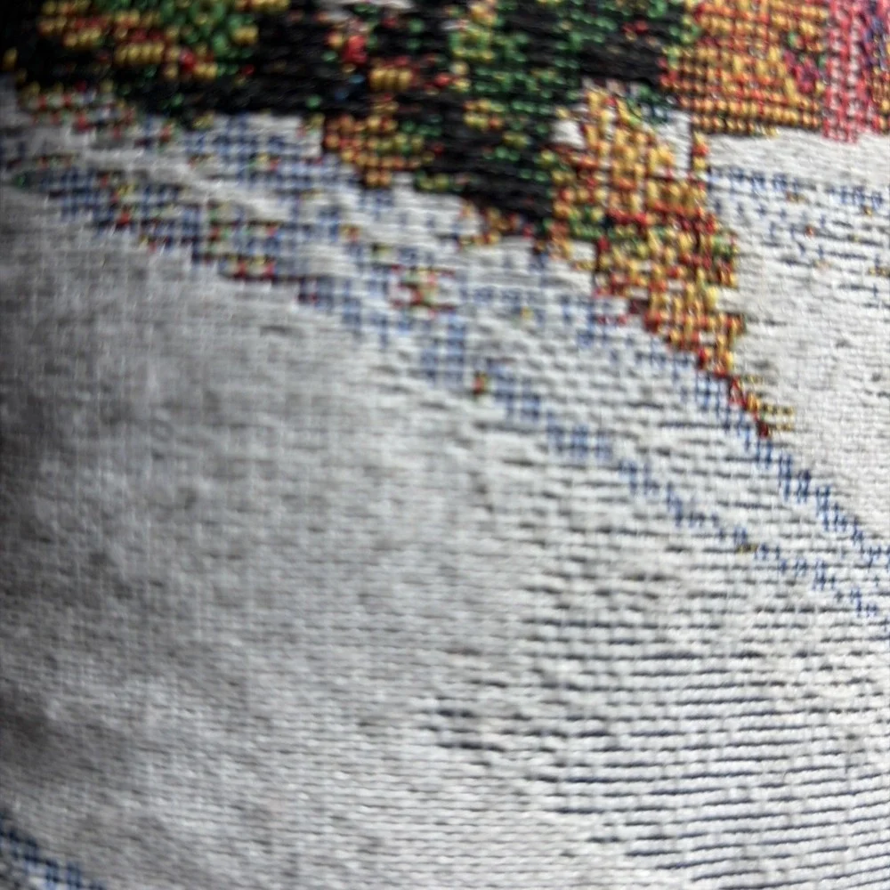 Christmas Pillow‎ Tapestry Red Pickup Truck Snow Farmhouse Winter Cottage 15x15